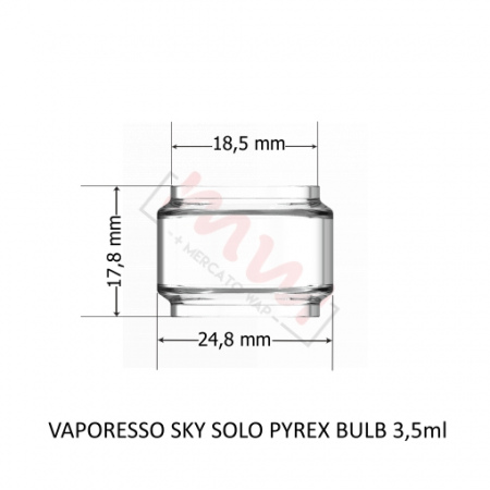 SZKIEŁKO VAPORESSO SKY SOLO TULEJKA/PYREX BULB 3,5ML